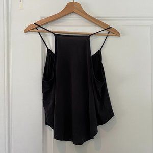 Dark Grey Flowy Top